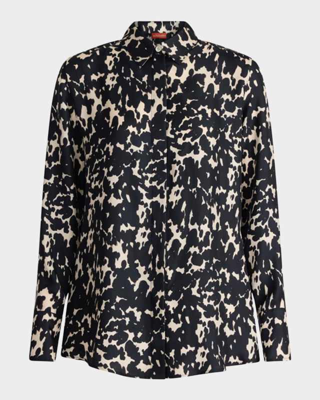 Chika Spotted Button-Down Top